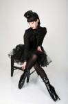 Black ballet ankle boots