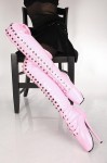 Pink over knee ballet boots
