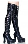 Side lacing over knee boot
