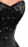 black satin corset