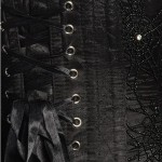 black satin corset