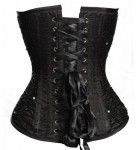 black satin corset