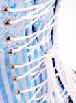 Blue jacuard underbust