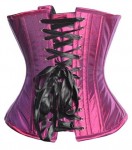Magenta taffeta corset