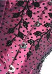 Magenta taffeta corset