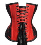 red taffeta corset