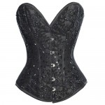 black satin corset