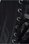 black satin corset