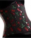 Cherry brocade corset