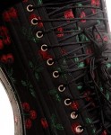 Cherry brocade corset