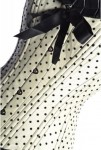 Polka dot cream corset