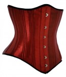 Maroon taffeta underbust