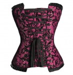 Pink satin corset