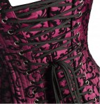 Pink satin corset