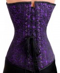 Purple brocade corset
