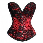 Red satin corset
