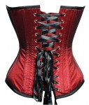 Red satin corset