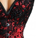Red satin corset