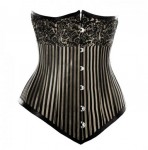 Silver jacquard underbust