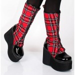 Tartan platform boot
